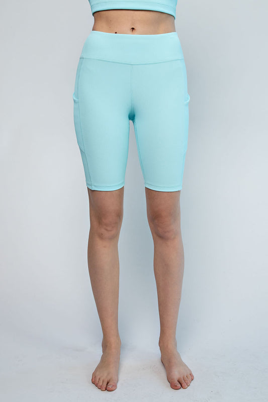 NYLON RIB BIKER PANTS WITH SIDE POCKETS