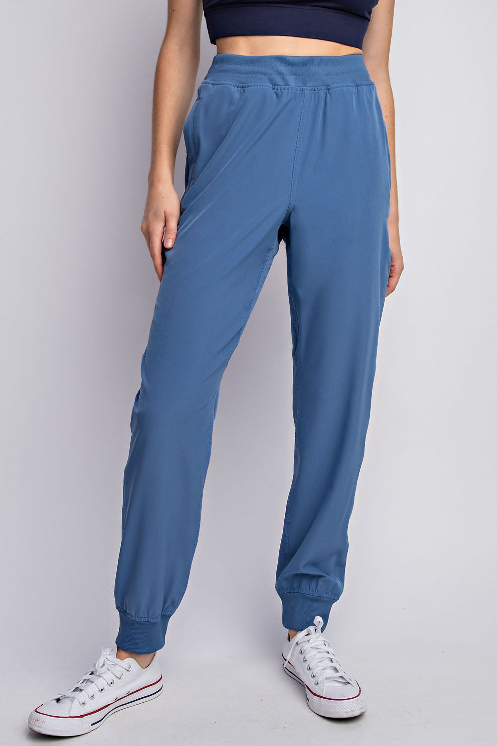 OXFORD ST WOVEN DANCE STUDIO MID RISE JOGGER PANTS