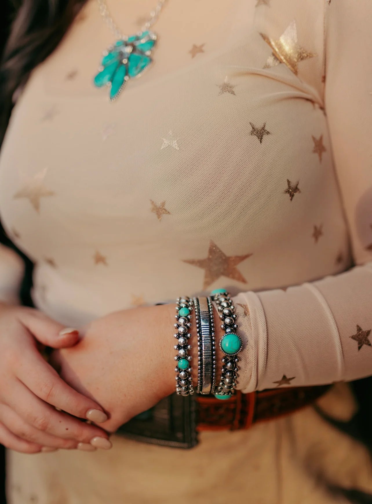 Starry Night mesh top