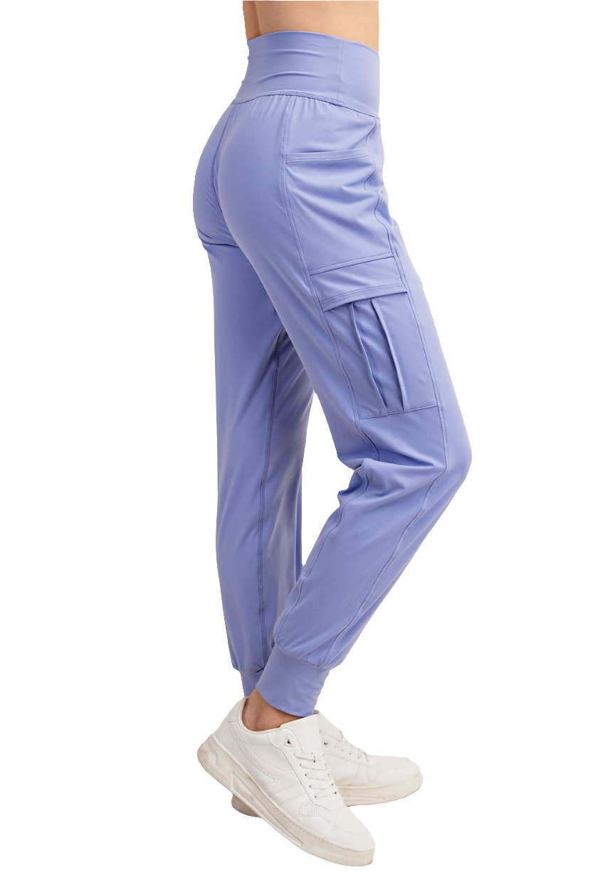 LILAC BUTTER JOGGER WITH SIDE POCKETS