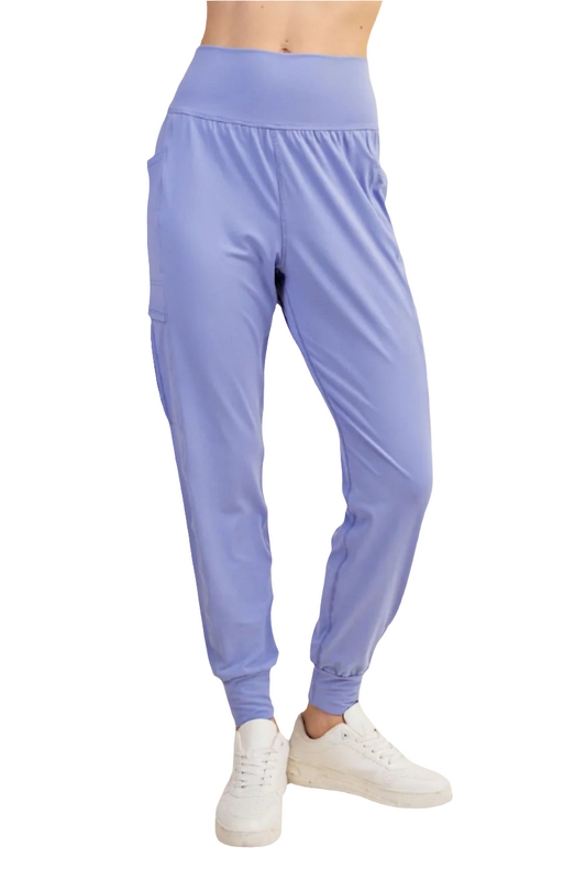 LILAC BUTTER JOGGER WITH SIDE POCKETS