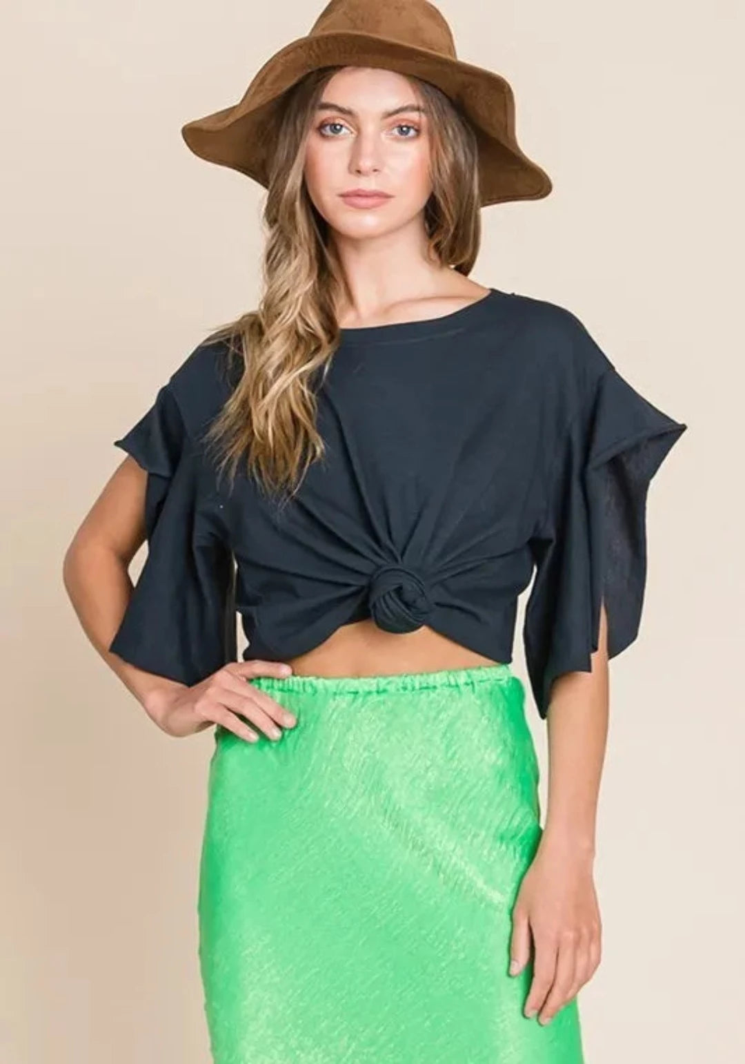 Short Sleeves Solid Oversize Top