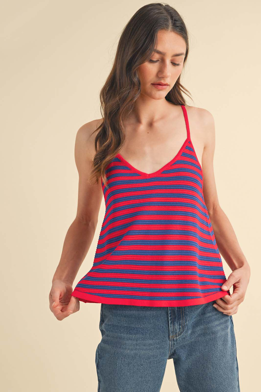 STRIPED FLARE CAMI